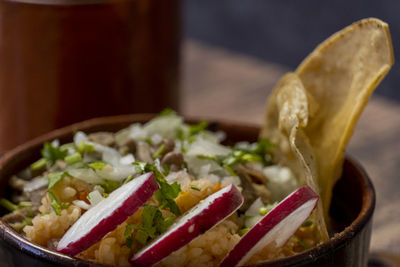 Close-up of food in plate
