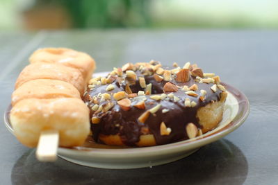 Close-up of dessert in plate