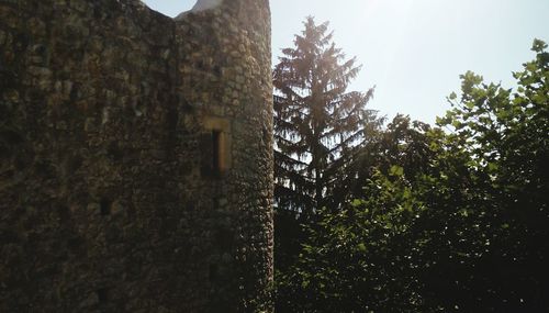 Low angle view of old building against sky