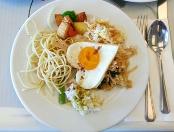 Close-up of food served in plate