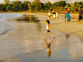 Children playing on beach