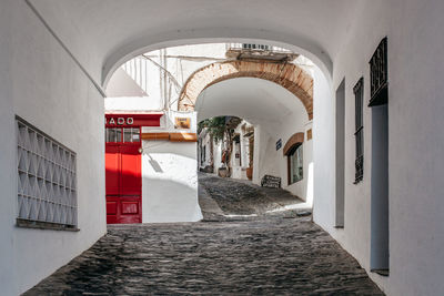 Empty corridor of building