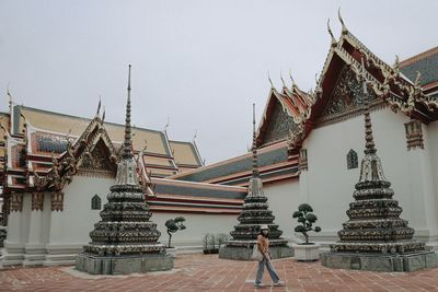 Low angle view of traditional building against sky