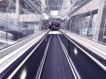 View of moving walkway