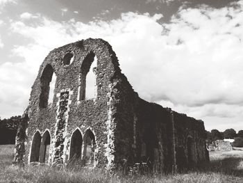 Old ruin against cloudy sky