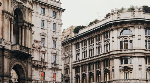 Low angle view of buildings in city