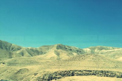 Scenic view of landscape against clear sky