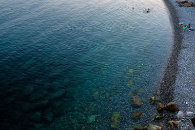 High angle view of sea