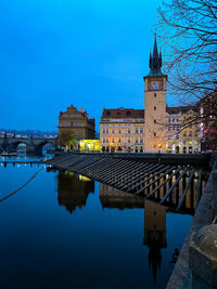 Reflection of buildings in canal