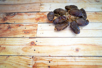 High angle view of food on table