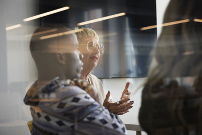 Diverse team having business meeting in conference room