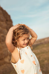 Portrait of a girl looking away
