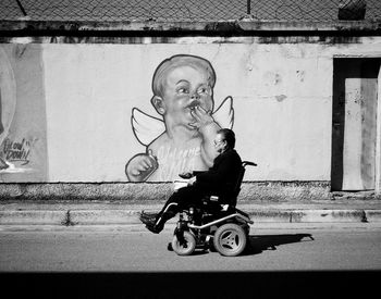 Boy with umbrella