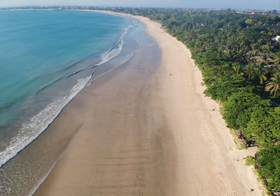 High angle view of beach