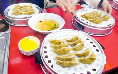 Close-up of served food