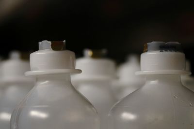 Close-up of bottles