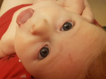 Close-up portrait of cute baby