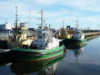 Boats in harbor