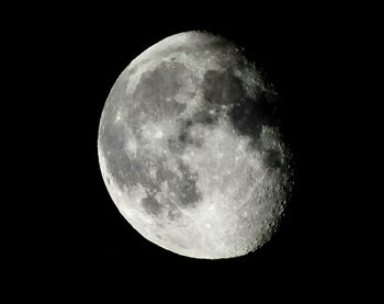 Low angle view of moon in sky