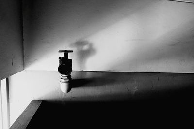 Close-up of shadow on floor