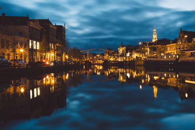 Reflection of buildings in water