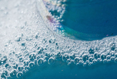 Close-up of bubbles in swimming pool