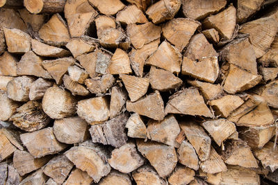 Full frame shot of firewood