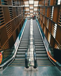 Escalator in modern building