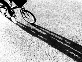 Low section of people on road