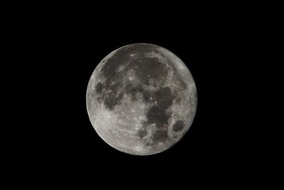 Low angle view of moon in sky