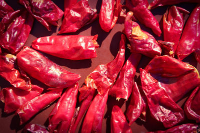 Full frame shot of red chili peppers