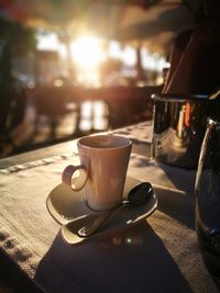 Close-up of coffee on table