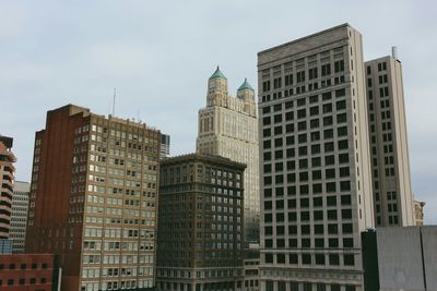 Low angle view of modern building against sky