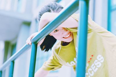 Portrait of happy girl in playground