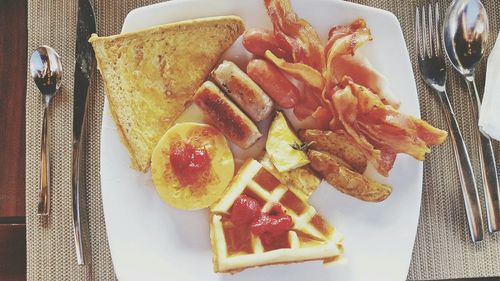 Close-up of food in plate