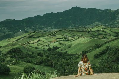 Scenic view of landscape and mountains