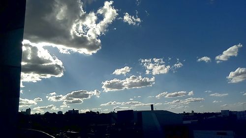 Low angle view of sky in city