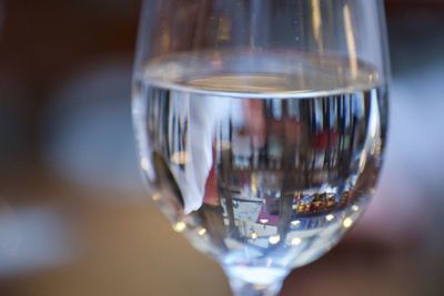 Close-up of wine glass