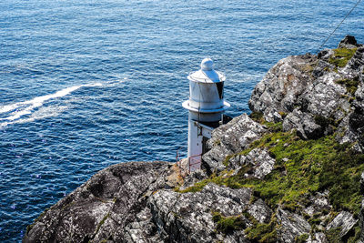 View of sea against blue sky