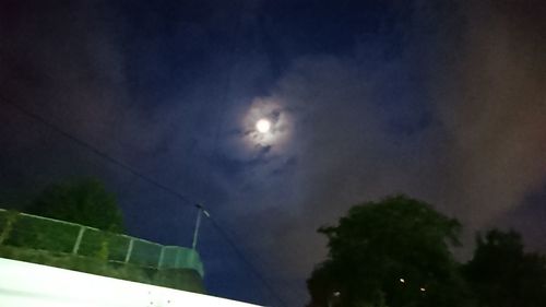 Low angle view of moon at night