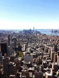 High angle view of city