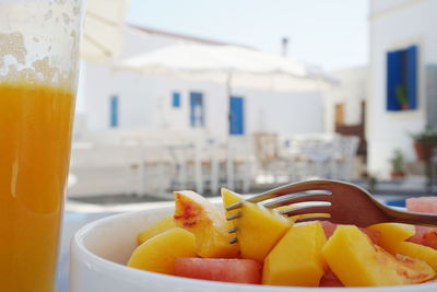 Close-up of fruits in bowl