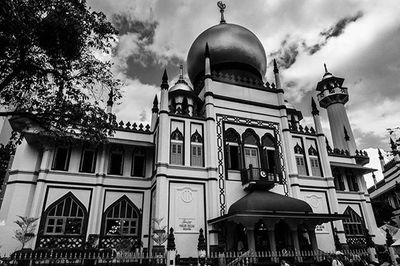 Low angle view of church against sky