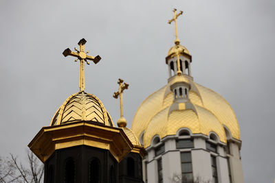 Low angle view of church against sky