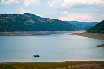 Beautiful lake landscape in serbia