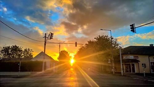 Road at sunset