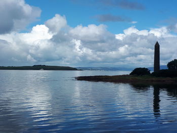 View of sea against cloudy sky