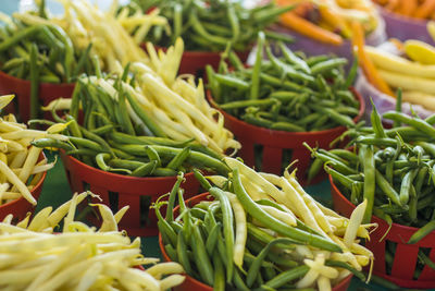 Close-up of vegetables for sale at market stall