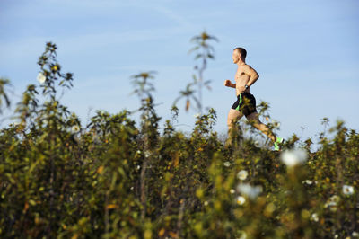 Man running, algarve, portugal