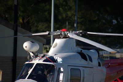 Helicopter at runway